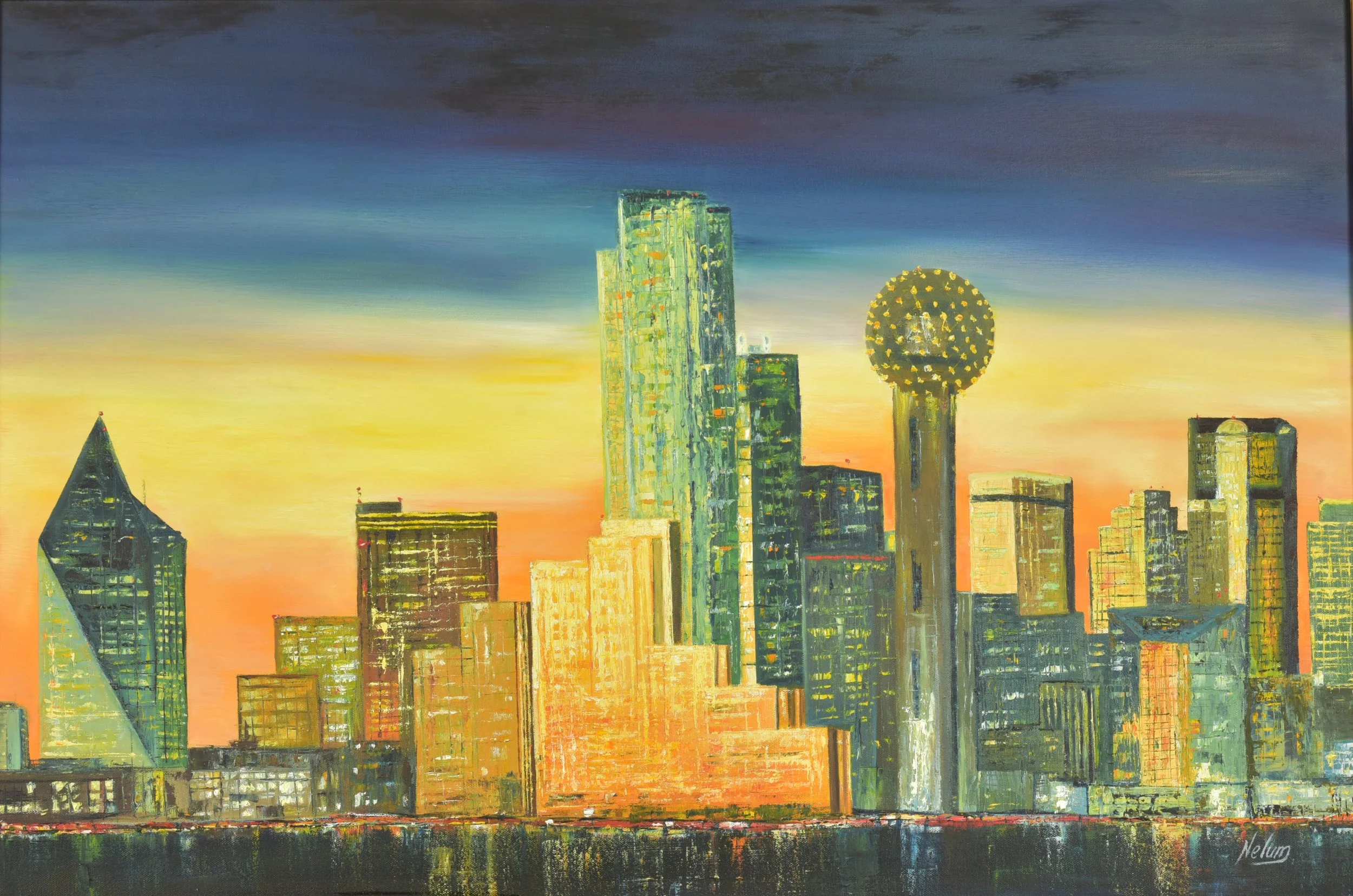 Evening Over Dallas, Texas