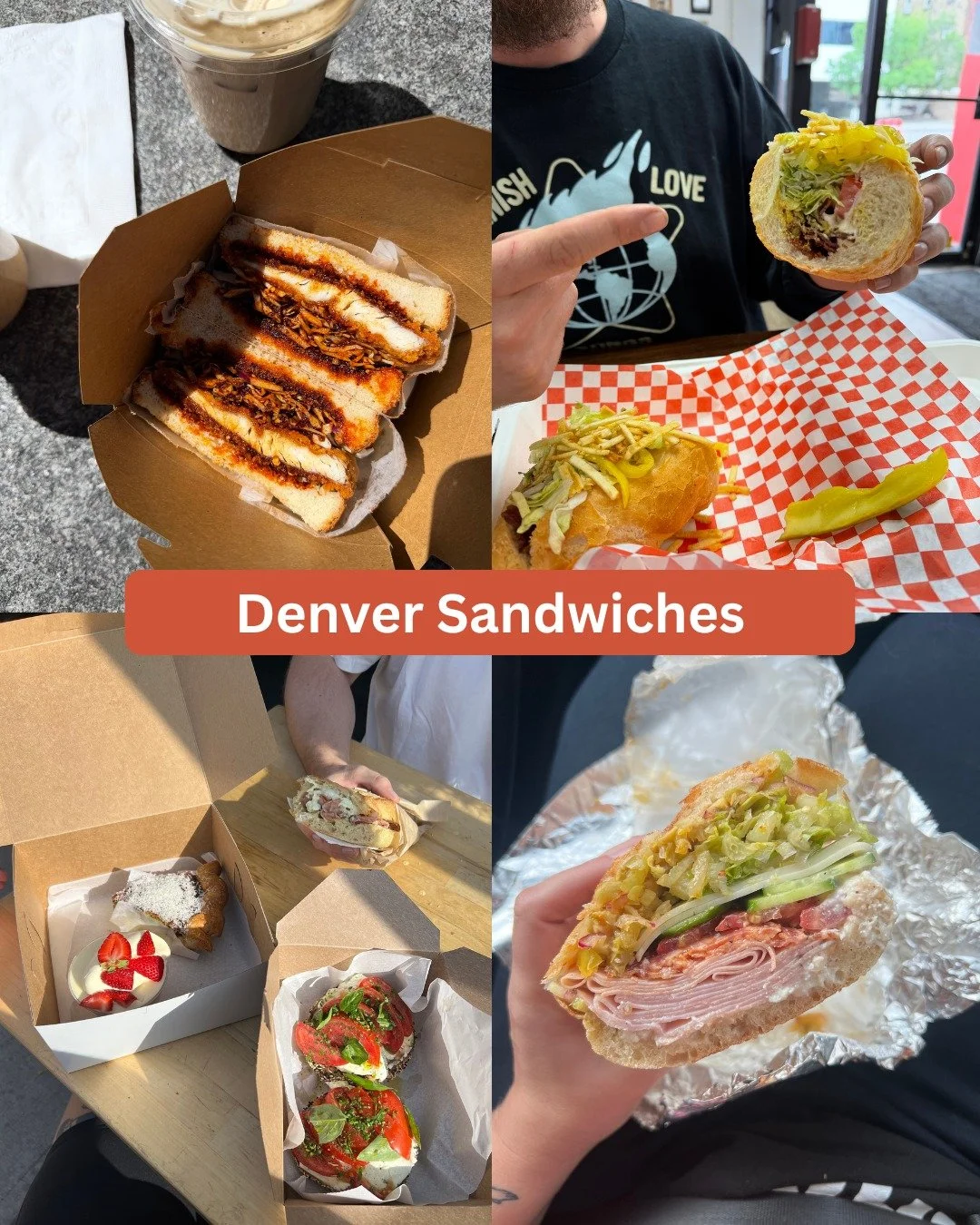 Here&rsquo;s my Denver Sandwich list! It&rsquo;s focused mainly on places that are sandwich shops or have a larger sandwich menu. I did add some honorable mentions and places I&rsquo;d like to go - sandwiches are a never ending pursuit. 

Please keep