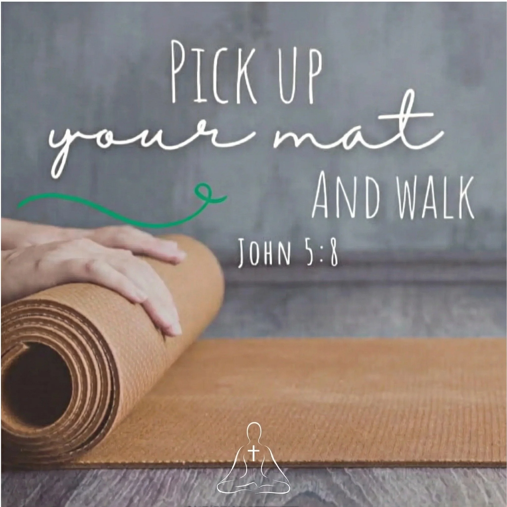 "Pick up your mat and walk." - John 5:8

This isn't just a suggestion; it's a divine invitation to take action. 🙏

To step out in faith and into the healing and wholeness God has for you.

🌿Your mat is waiting. It's time to move your body