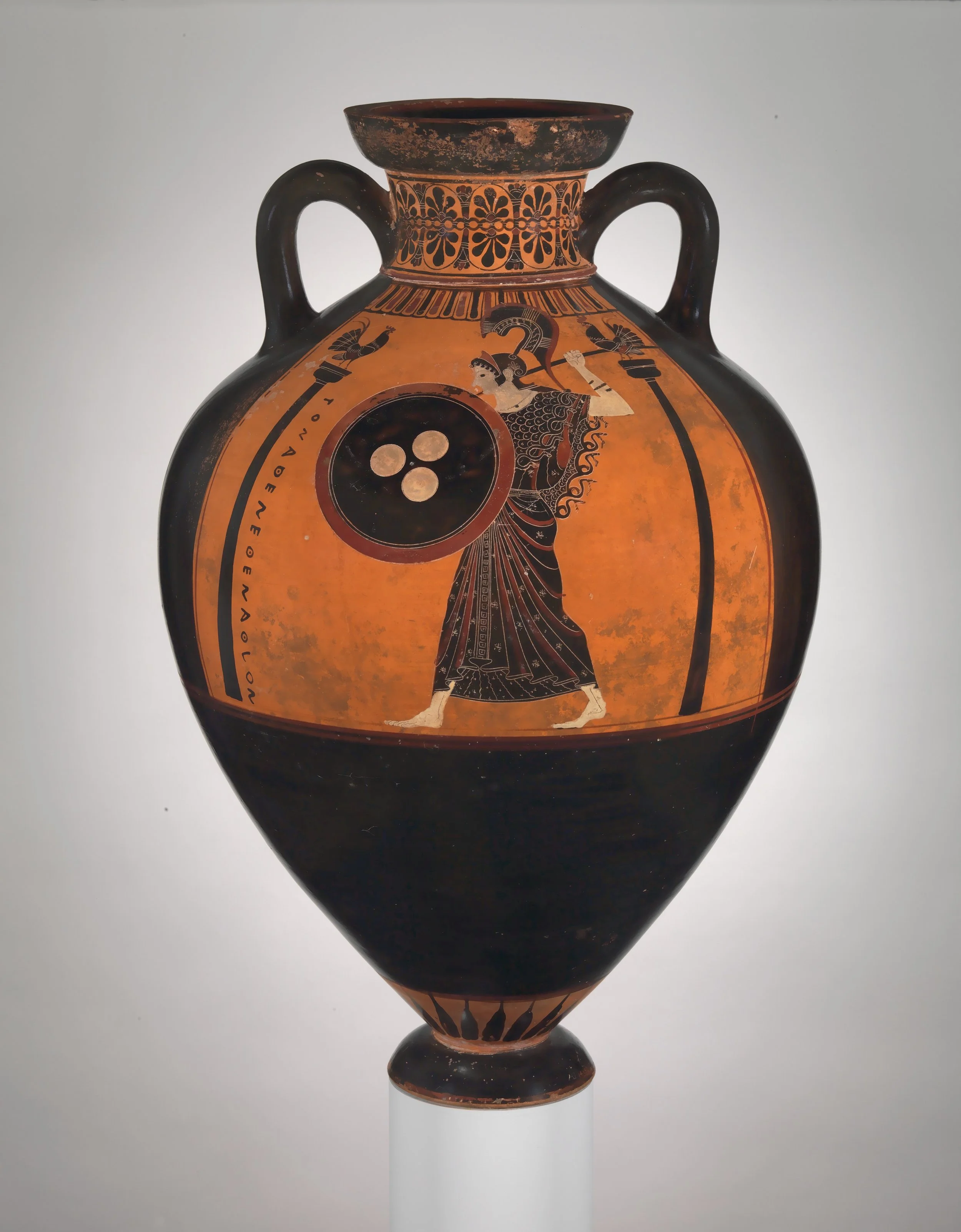 Roosters, Columns, and Athena on Early Panathenaic Prize Amphoras