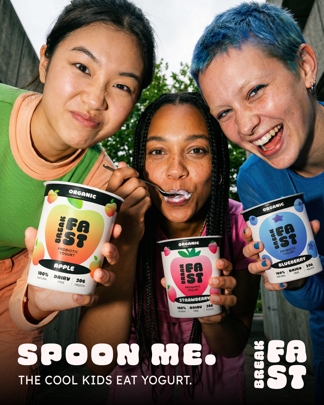 A colorful webpage design promoting a financial app called FLOW. The top features a navigation menu and a black 'Contact Us' button. A large photo of diverse smiling people is displayed with the text 'Smart money every day'. Below that, icons with stats about active users, processed transactions, ratings, and a site visitors count are shown on a bright yellow background. Further down, the page promotes features like tracking spending, auto savings, and insights, with images of happy people. The layout uses bold headings, icons, and vibrant colors.