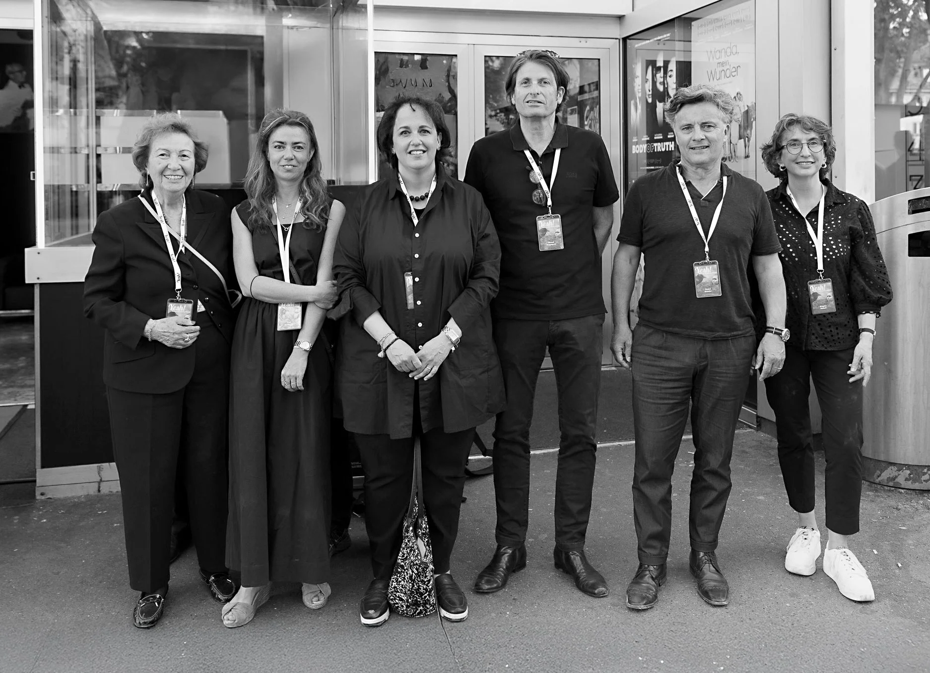 Von Links nach Rechts: Susi Lauer-Margolin, Tami Berkovits, Muriel Spitzer, Michel Rappaport, André Grieder, Brigitta Rotach, nicht auf dem Bild ist David Vogel, Lionel Blumberg