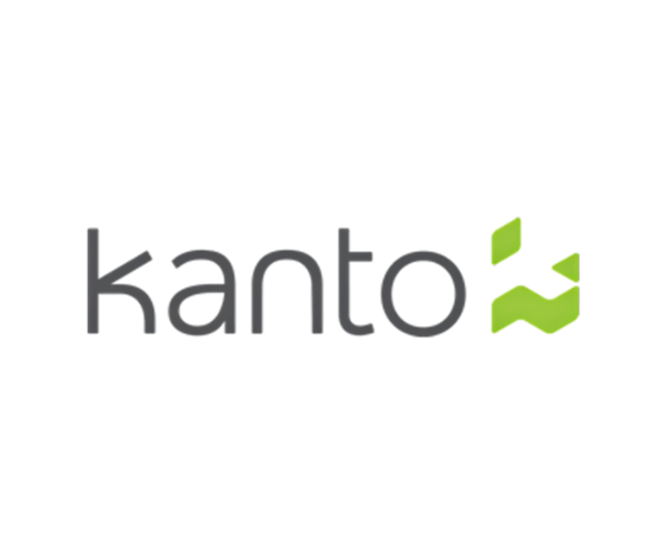 Kanto logo with green abstract icon and black text