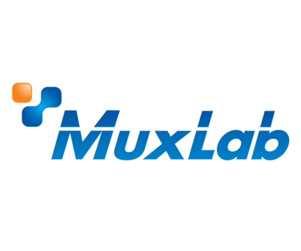 MuxLab logo with stylized text and connected dots.