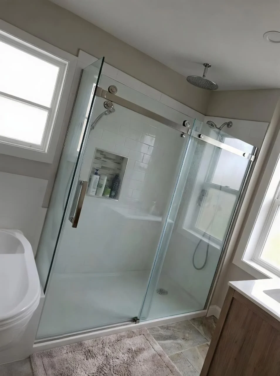 Glass Sliding Shower Cubicle Straight 4'x7'