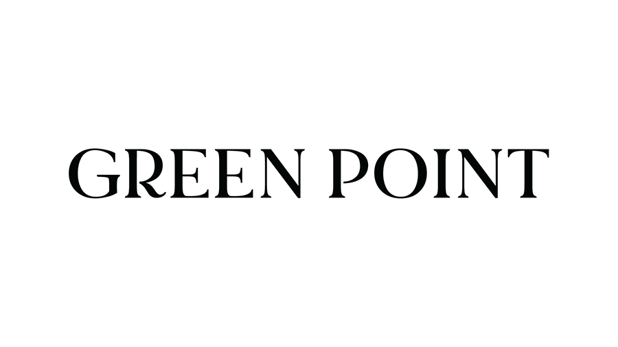 Text that reads 'GREEN POINT' in black capital letters on a white background.