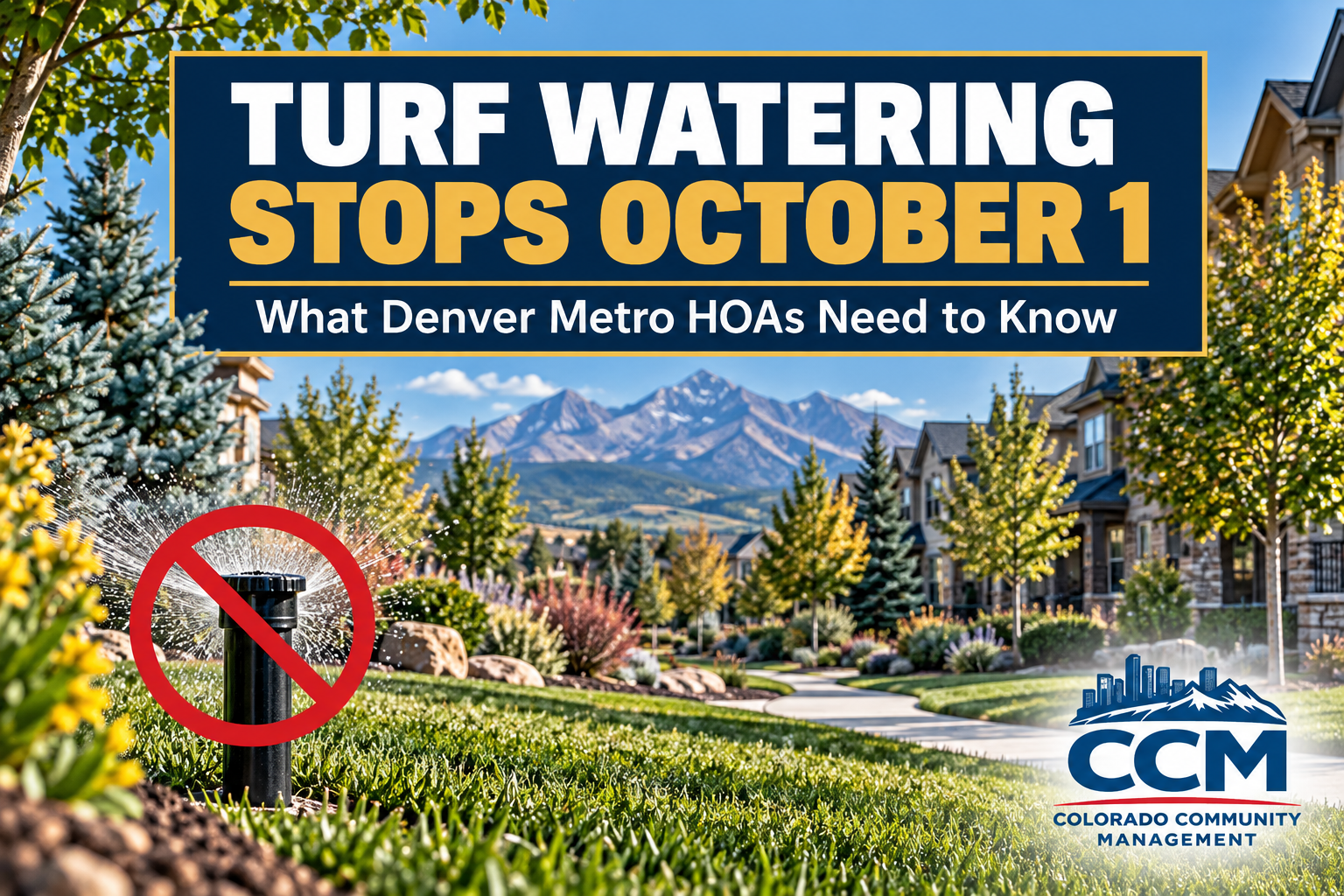 Turf Watering Stops October 1 Across Parts of the Denver Metro