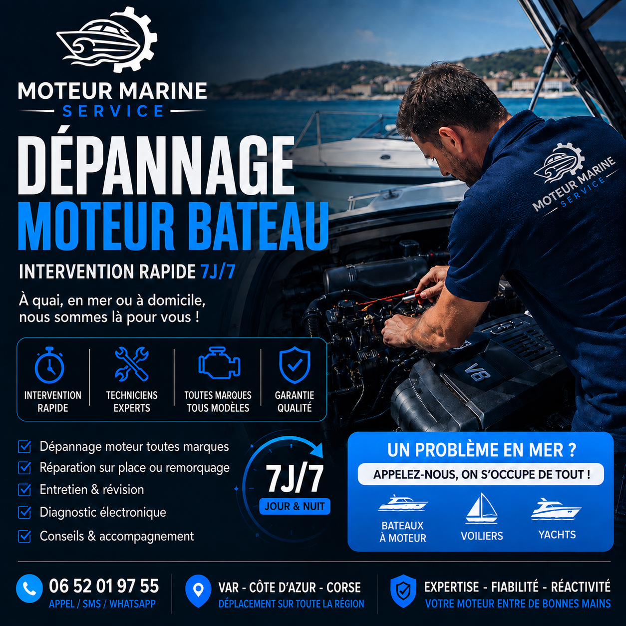 DEPANNAGE MOTEUR BATEAU