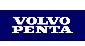 Logo de Volvo Penta avec fond bleu