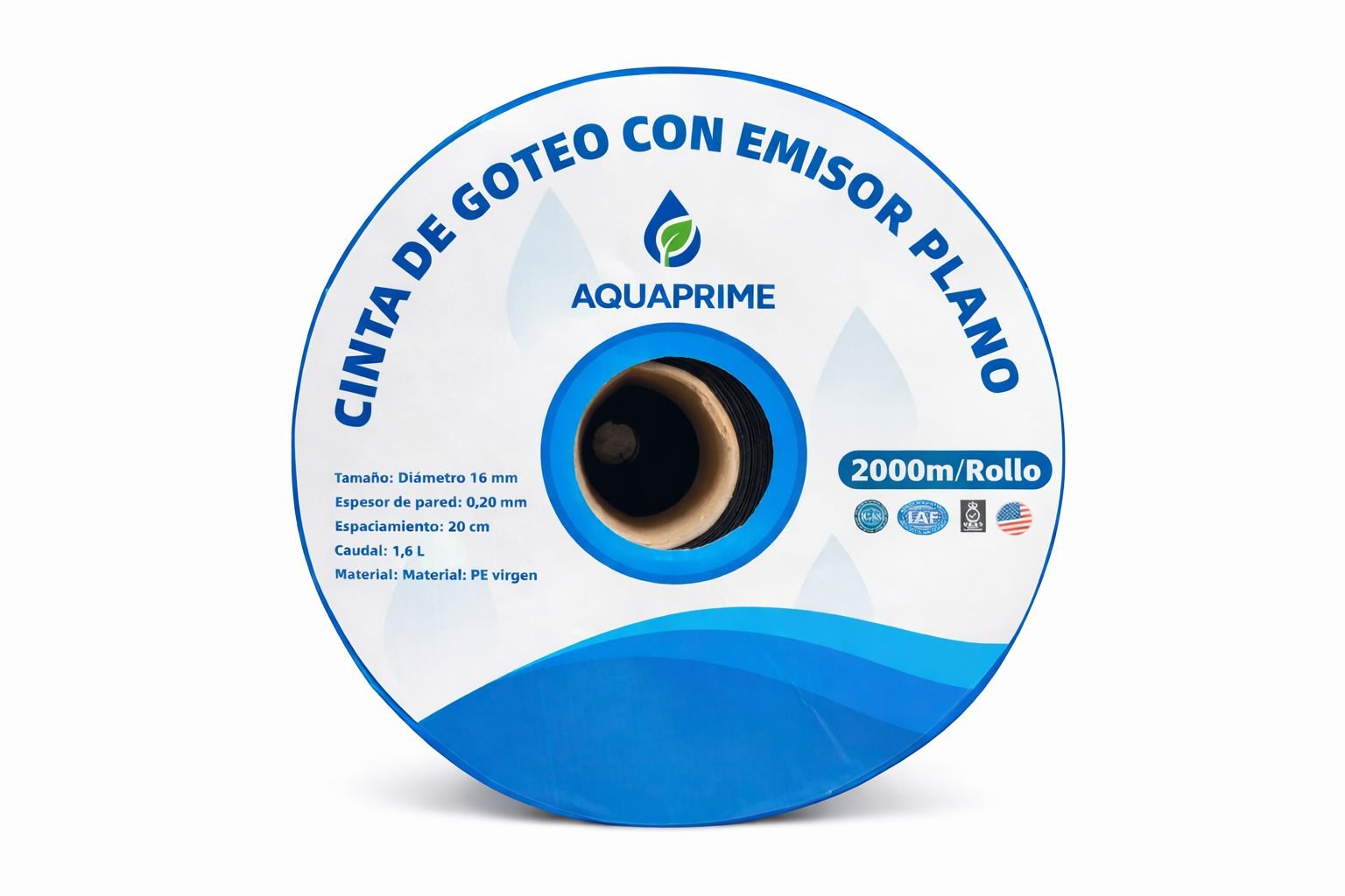 Cinta de goteo con emisor plano 2000m/rollo
