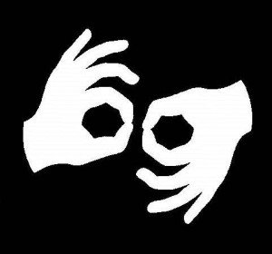 Symbol for ASL/Deaf Friendly