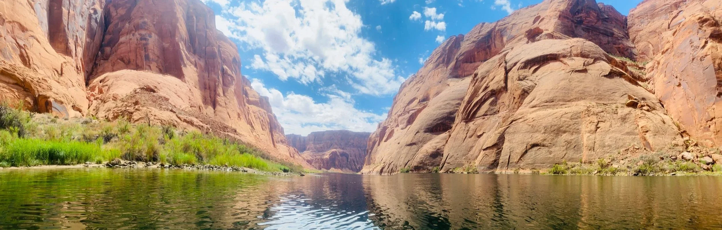 Paddleboarding through Horseshoe Bend.