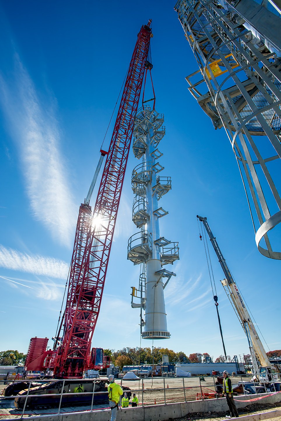 Chemical Processing Tower Erection