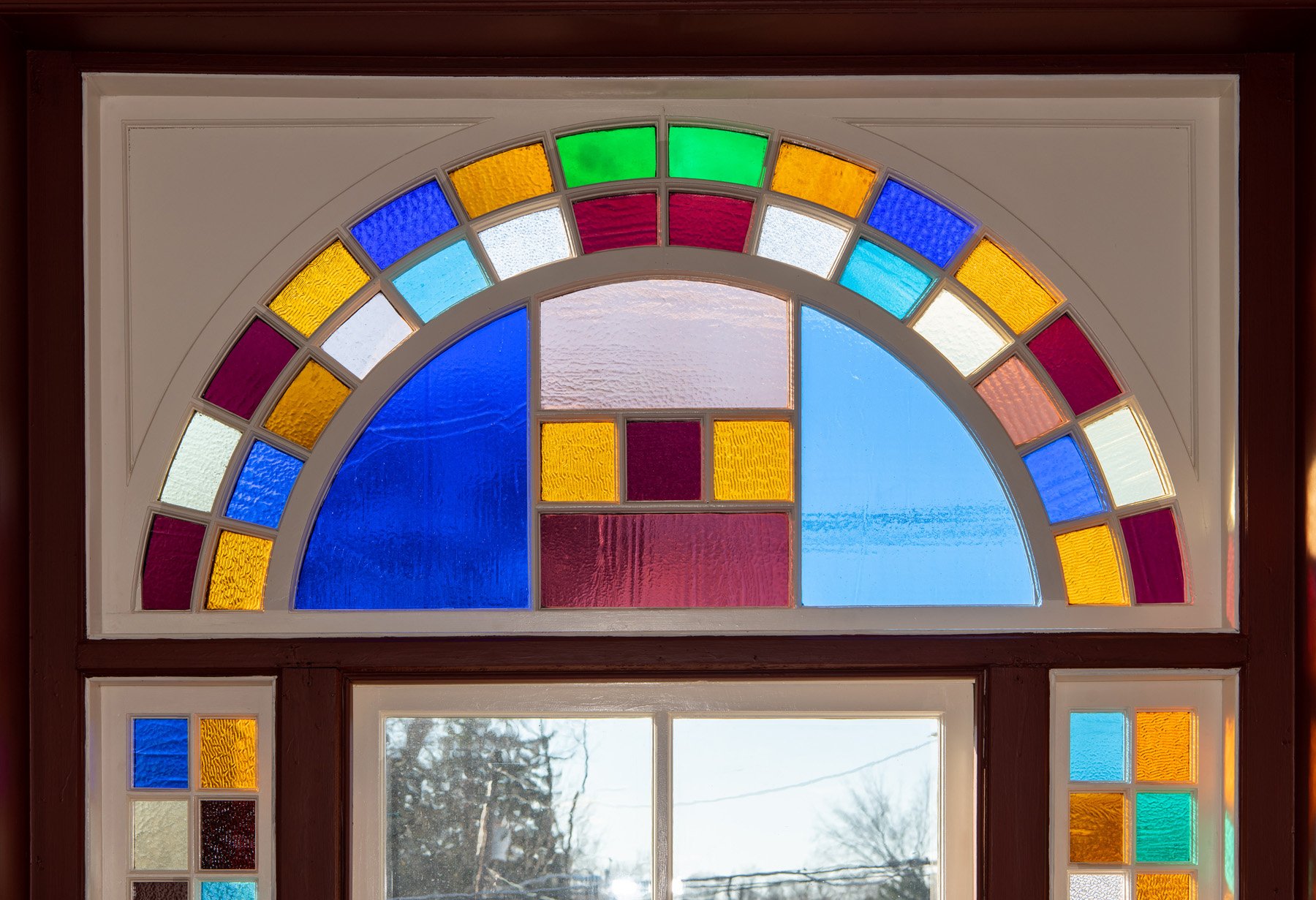 Stained Glass Windows, Mt. Holly Fire House