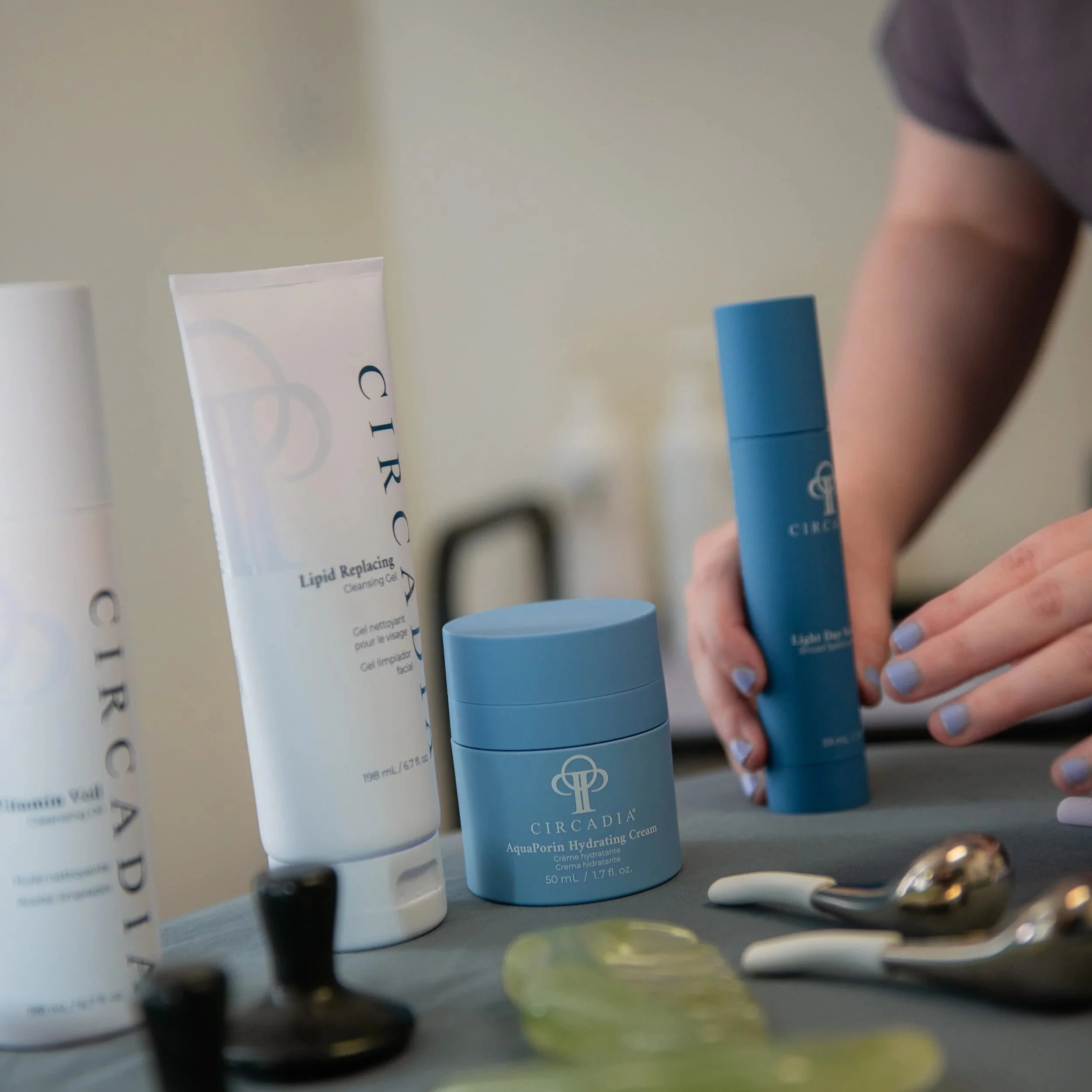 Circadia professional skincare products used for customized facials at Everbare Esthetics in Leawood, Kansas