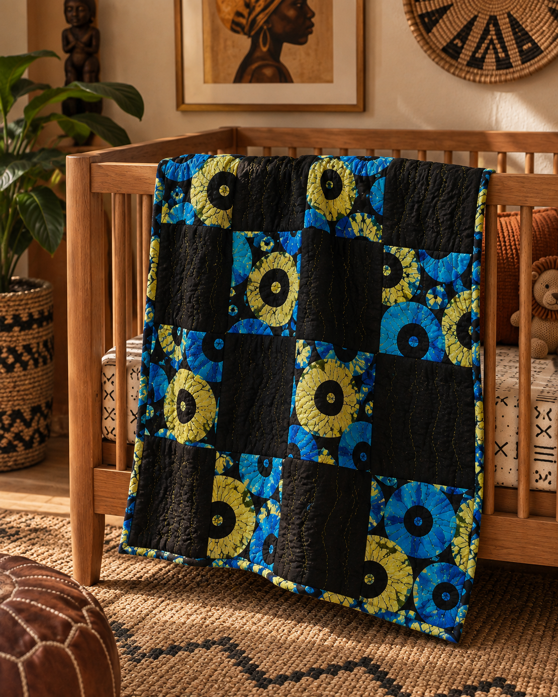 Indigo Sun Baby Quilt
