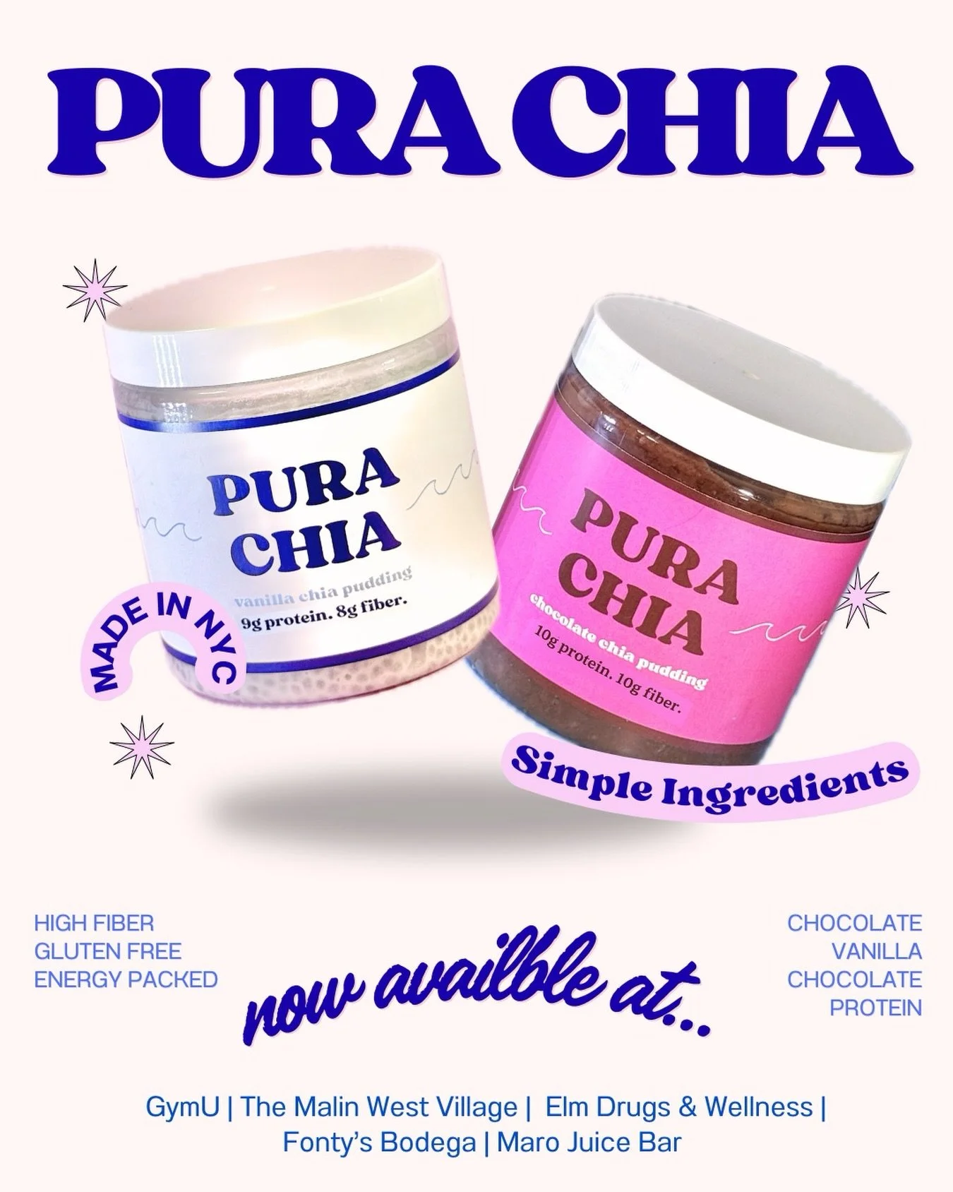 it&rsquo;s official💙we&rsquo;re in stores!

get your first Pura Chia at&hellip;
@ubydavidbarton @themalin @elmdrugs @fontysdeli_dukaan @marojuicebar