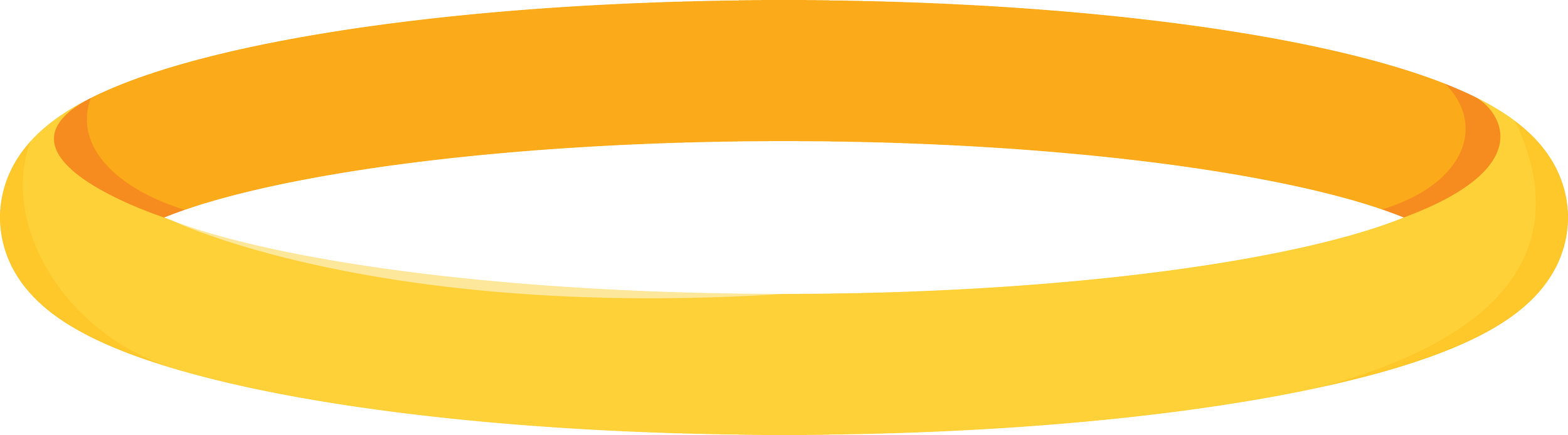 Illustration of a yellow and orange halo with a white center.