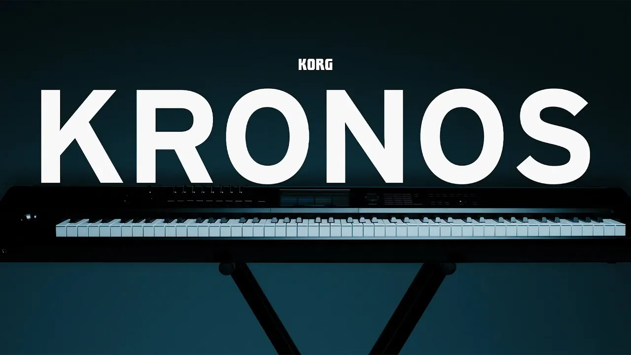 A digital piano with the word 'KRONOS' and 'KORG' displayed above it.
