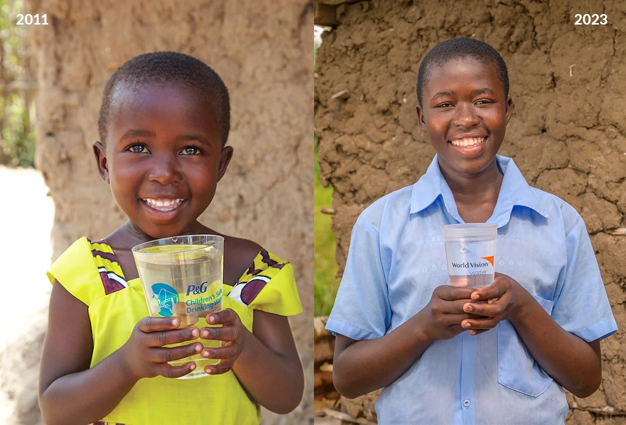 Grace at age 3, when she was on the cover of the successful P&G BrandSaver, and at 15 when she was enrolled in an exclusive high school.