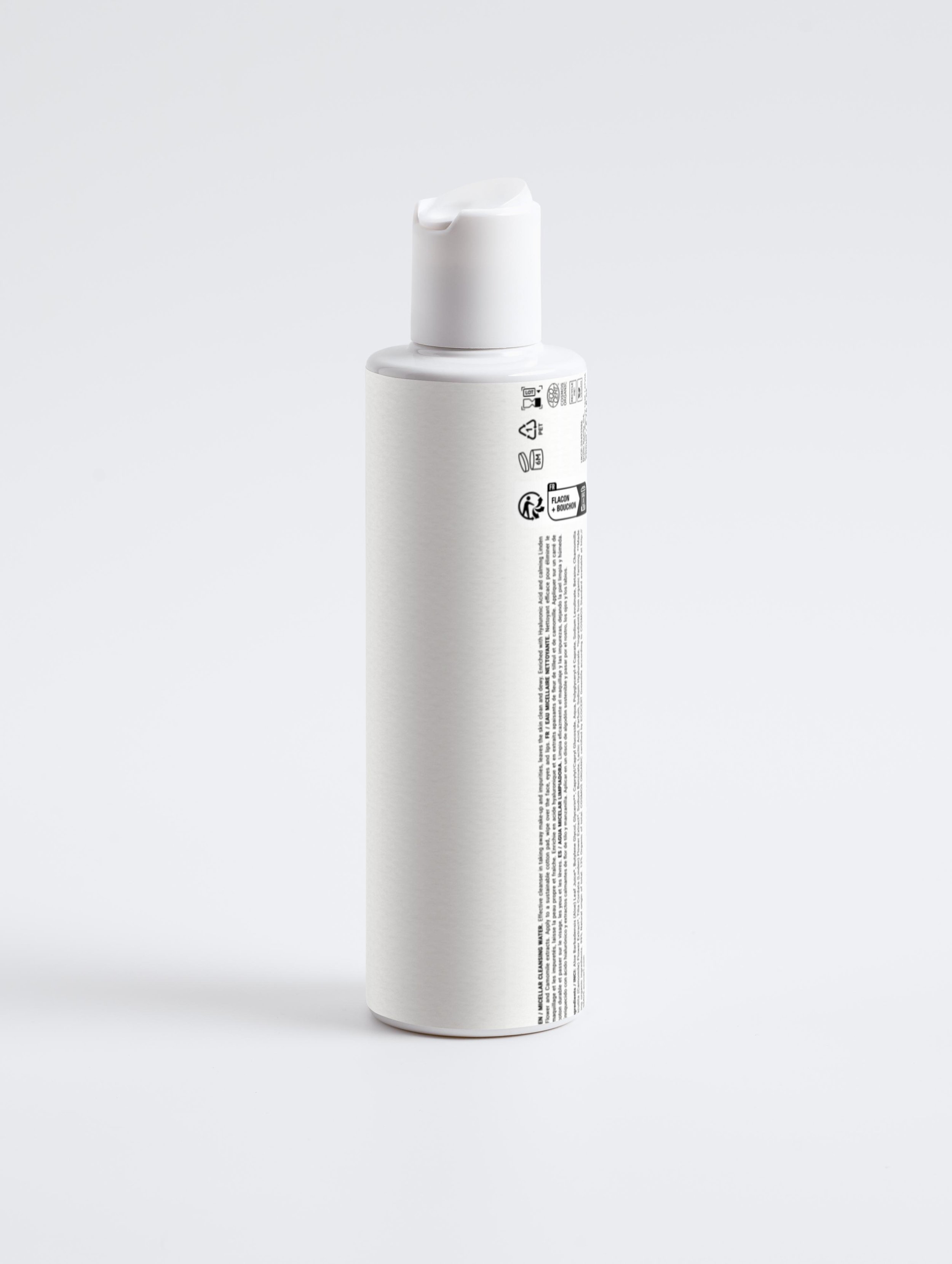 Ingredient list on the back of MUSE DE SOI hydrating cleanser.