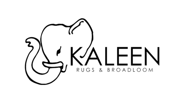 Logo for Kaleen Rugs & Broadloom featuring a stylized elephant and text.