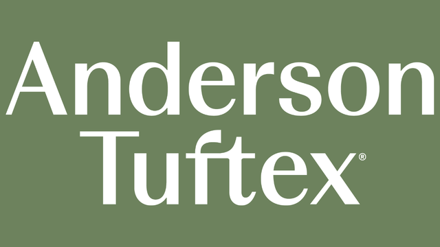 Green background with white text that says "Anderson Tuftex"