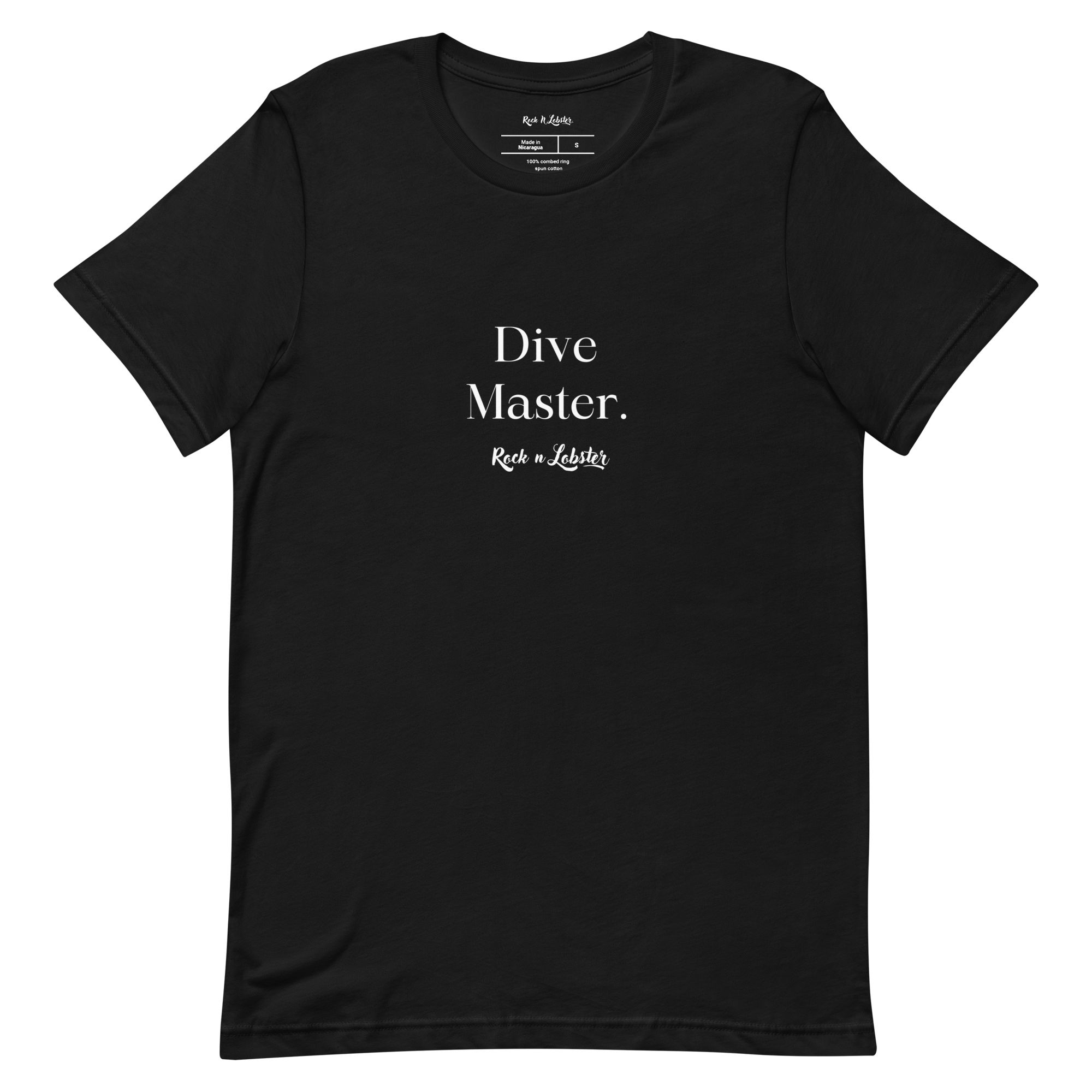Dive master tshirt in black.png