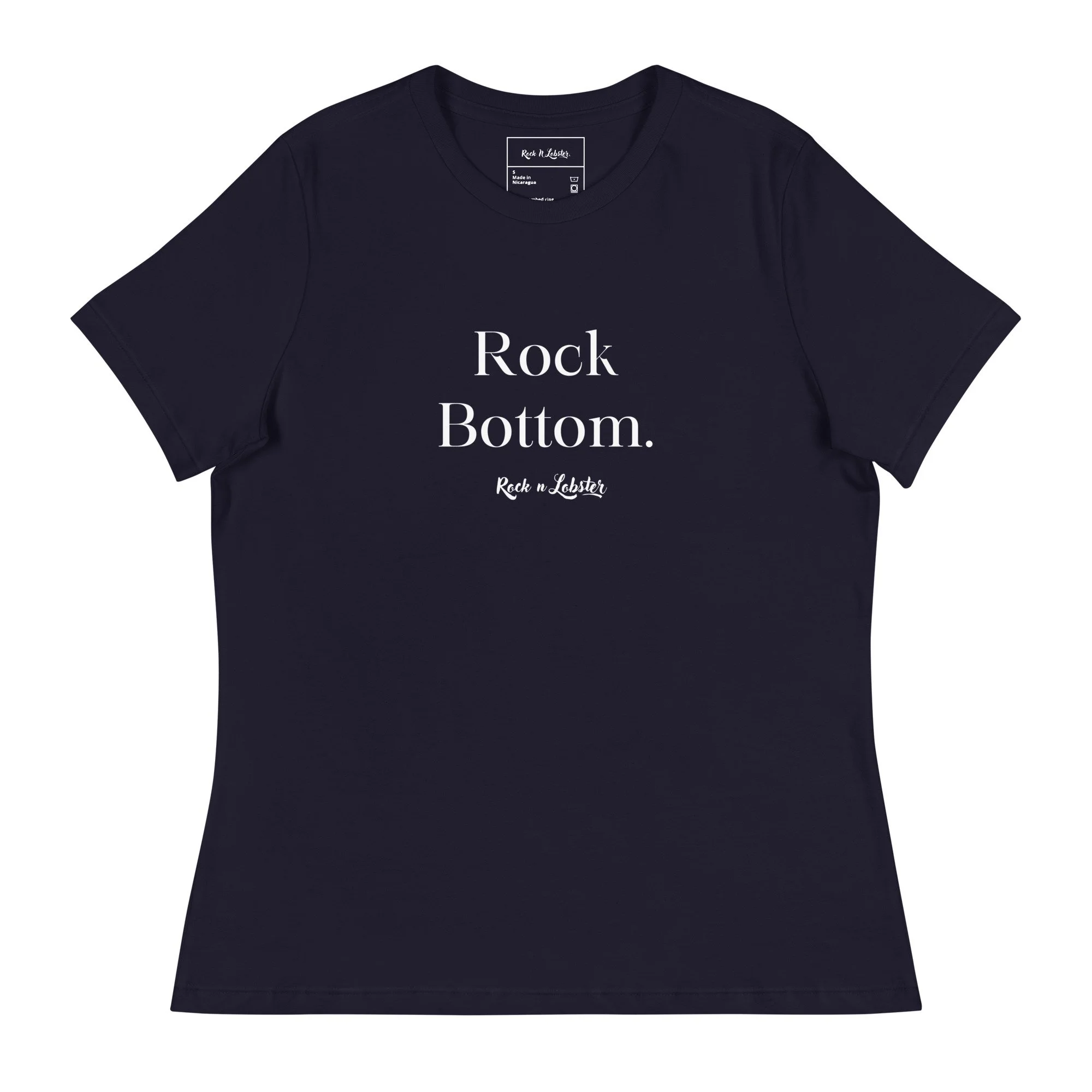 Rock Bottom T-Shirt for Women in Black