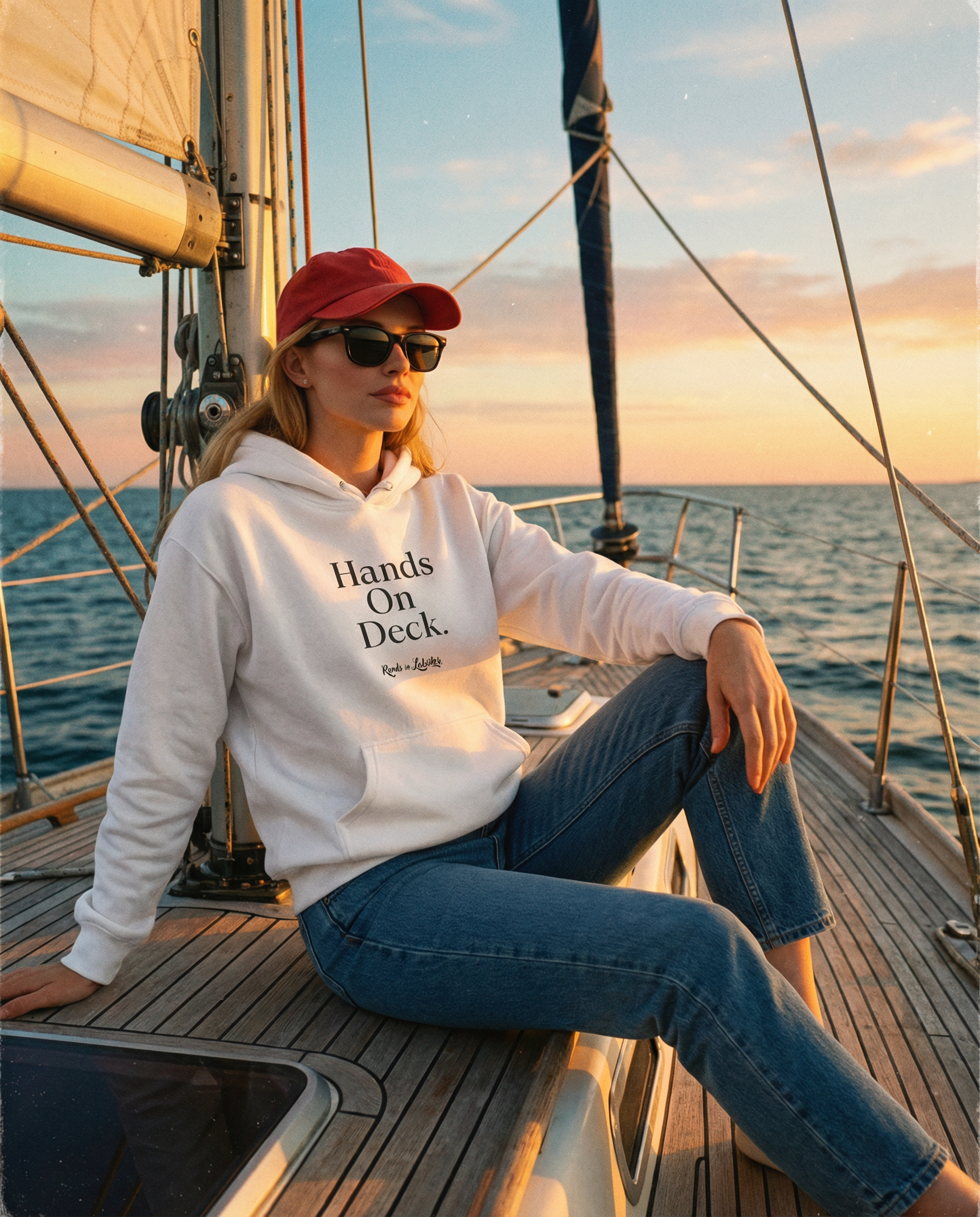 Hands on deck hoodie white women 1.png