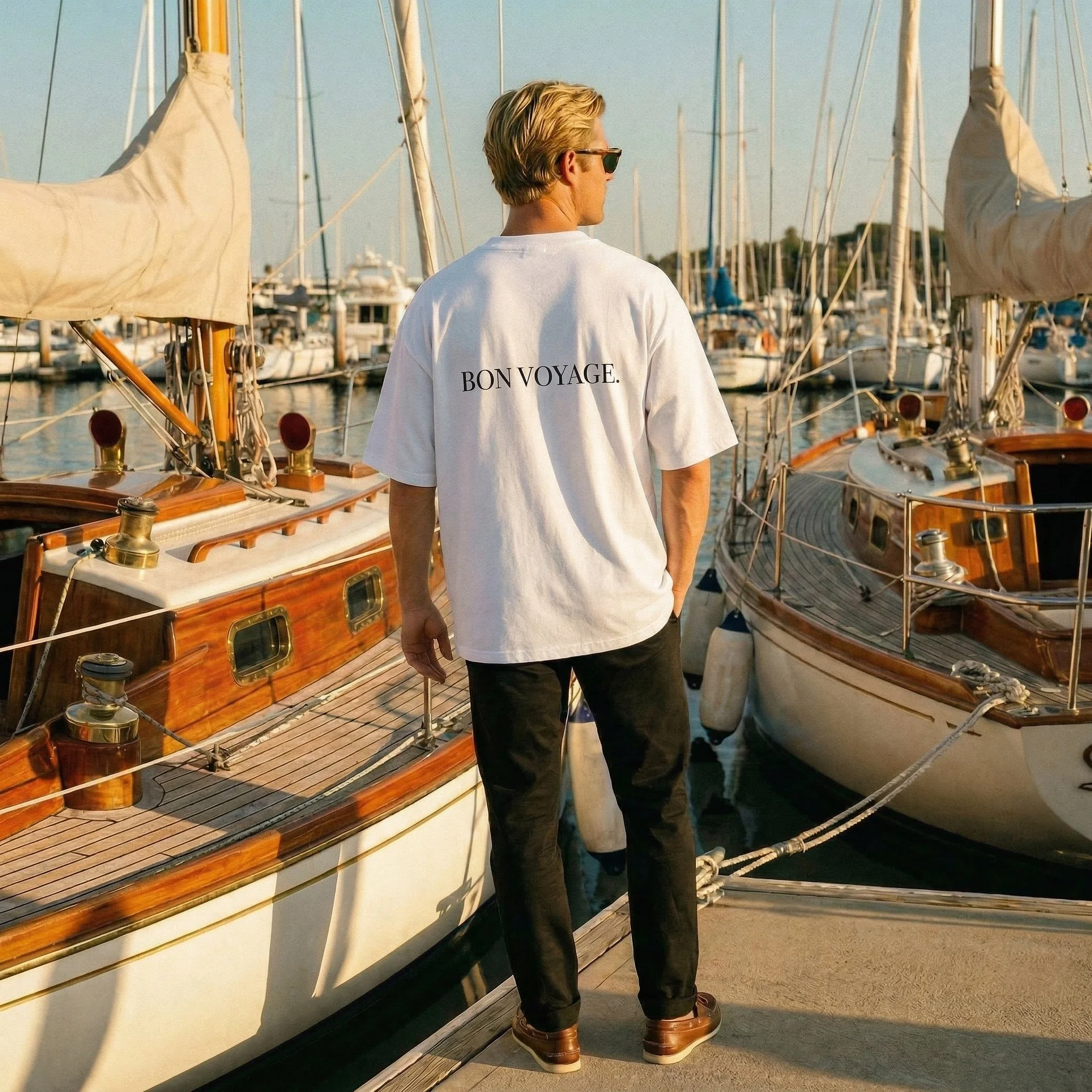 Unisex t-shirt bon voyage in white back print marina 1 .jpg