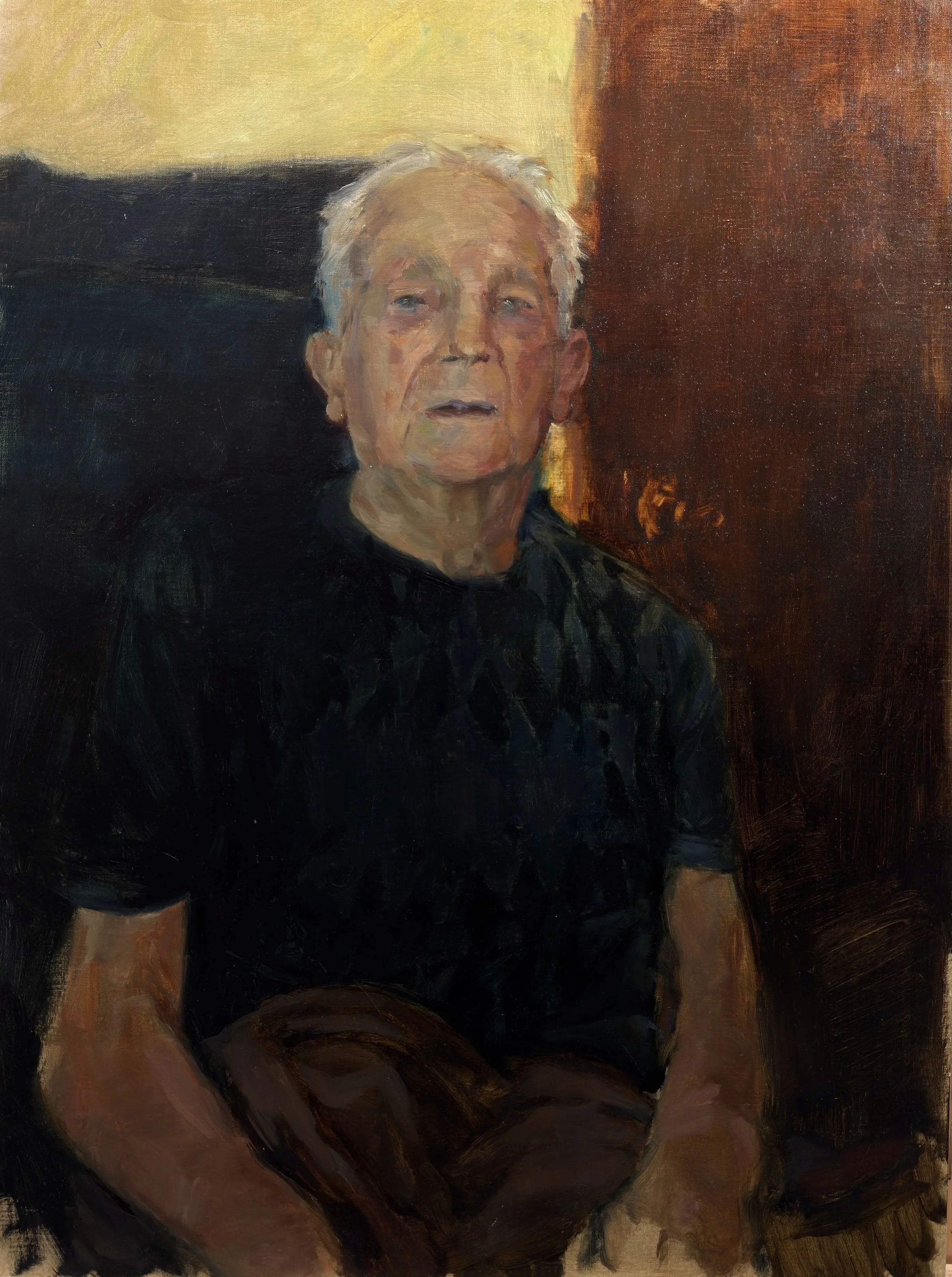 Too Old for This
18 x 24,  oil on gator board