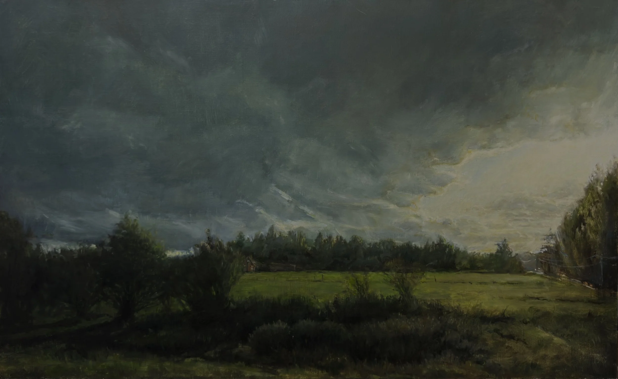 Storm Clearing Over Winlock
16 x 26,  oil on linen panel