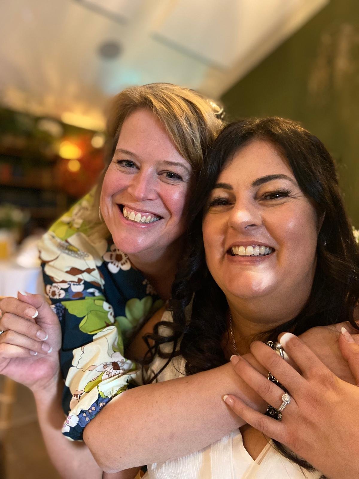 Wedding celebrant with a bride on their wedding day