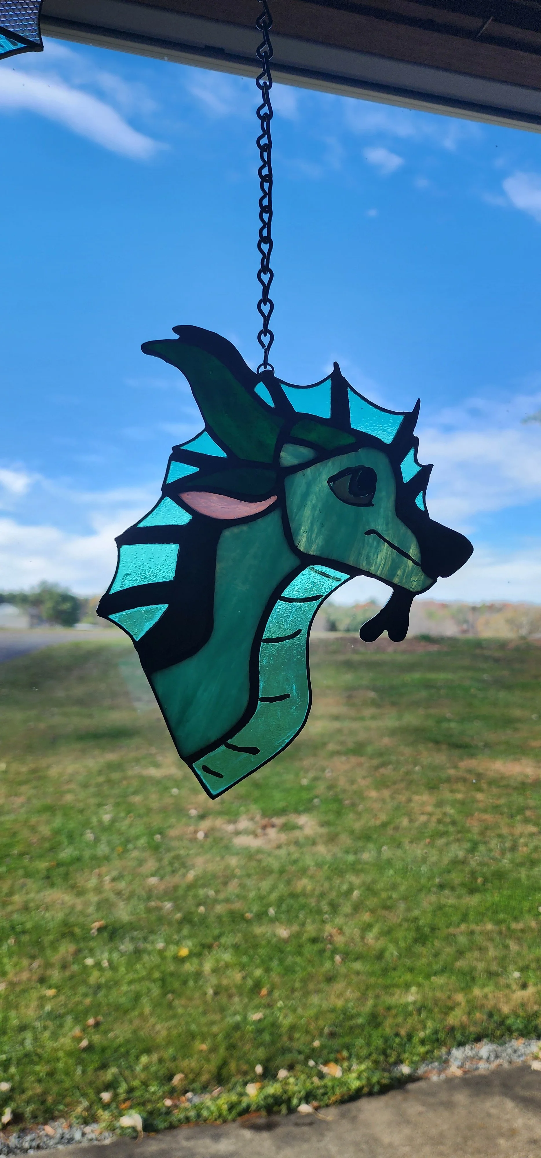 Turtle Custom Wings of Fire 8" Dragon Stained Glass Hangable