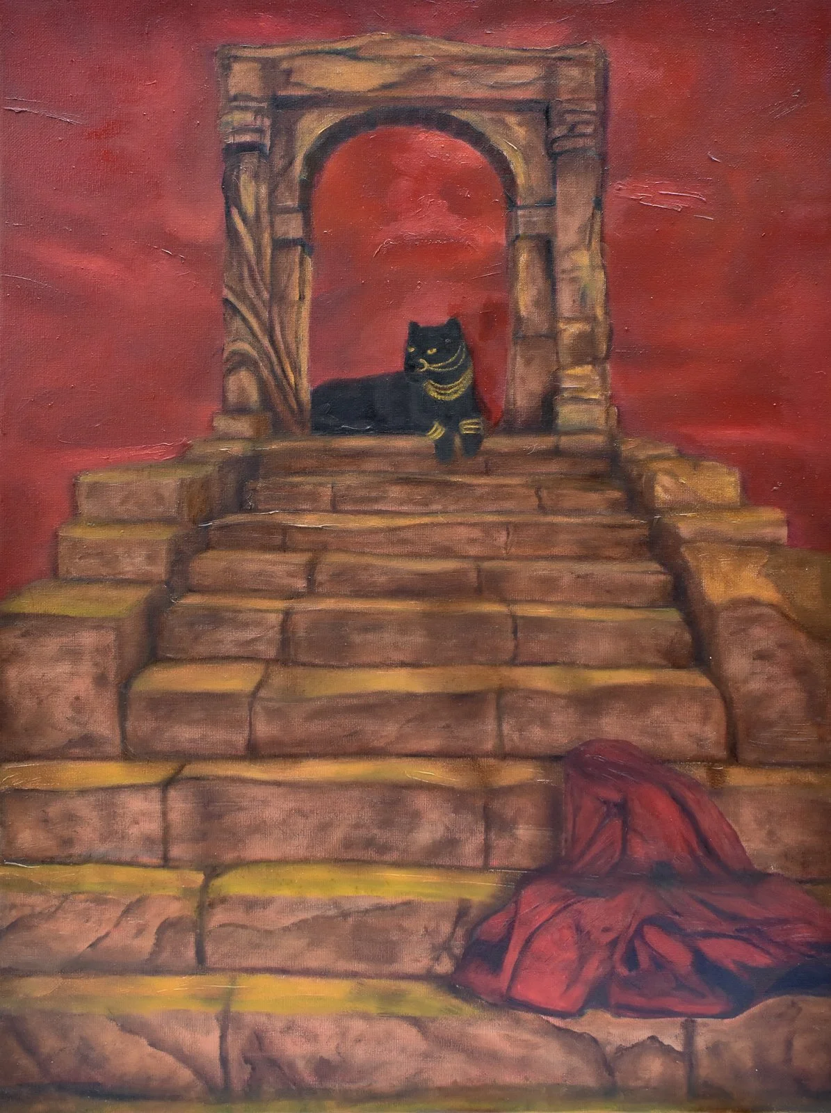 THE VAHANA SERIES

The Vahana series presents five narratives paintings by Brooklyn-based artists Kesha Dalal, centering the feminine experience within the South Asian diaspora. Set inside a fictional yet familiar world, the works use recognizable mo