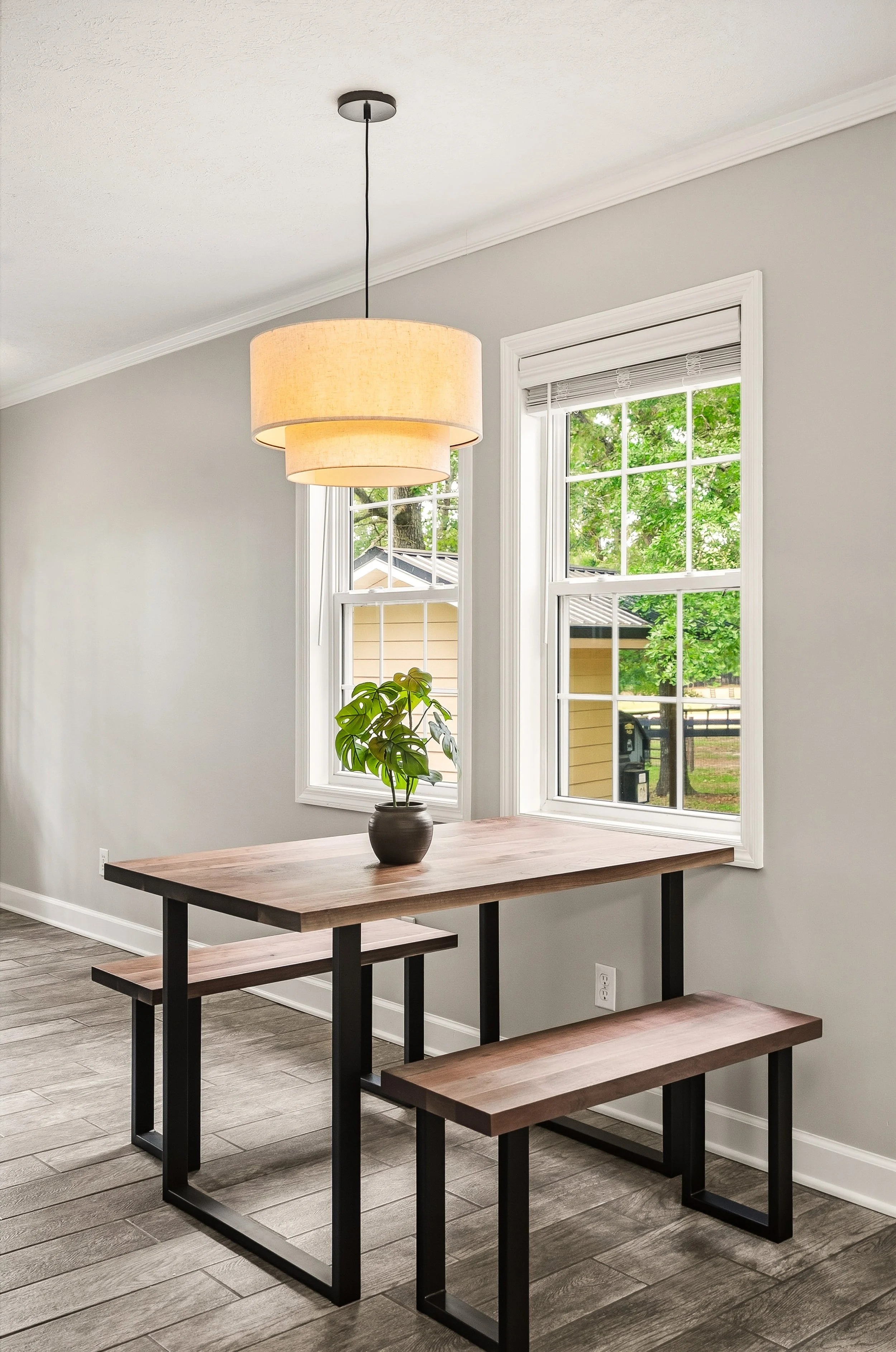 Eat-in dining space with pasture views.