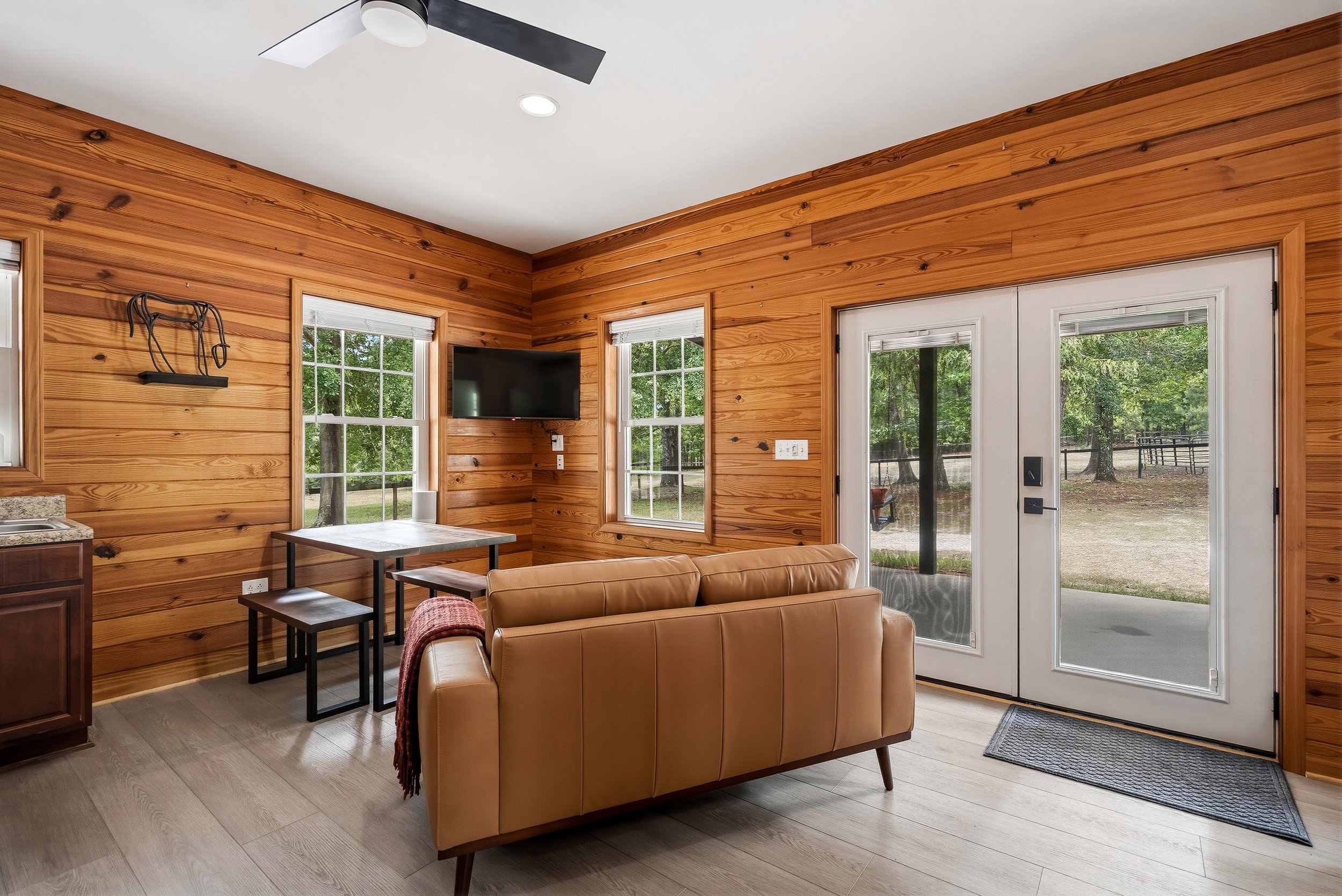 Spend rainy days and winter nights watching movies nestled in the cozy couch.