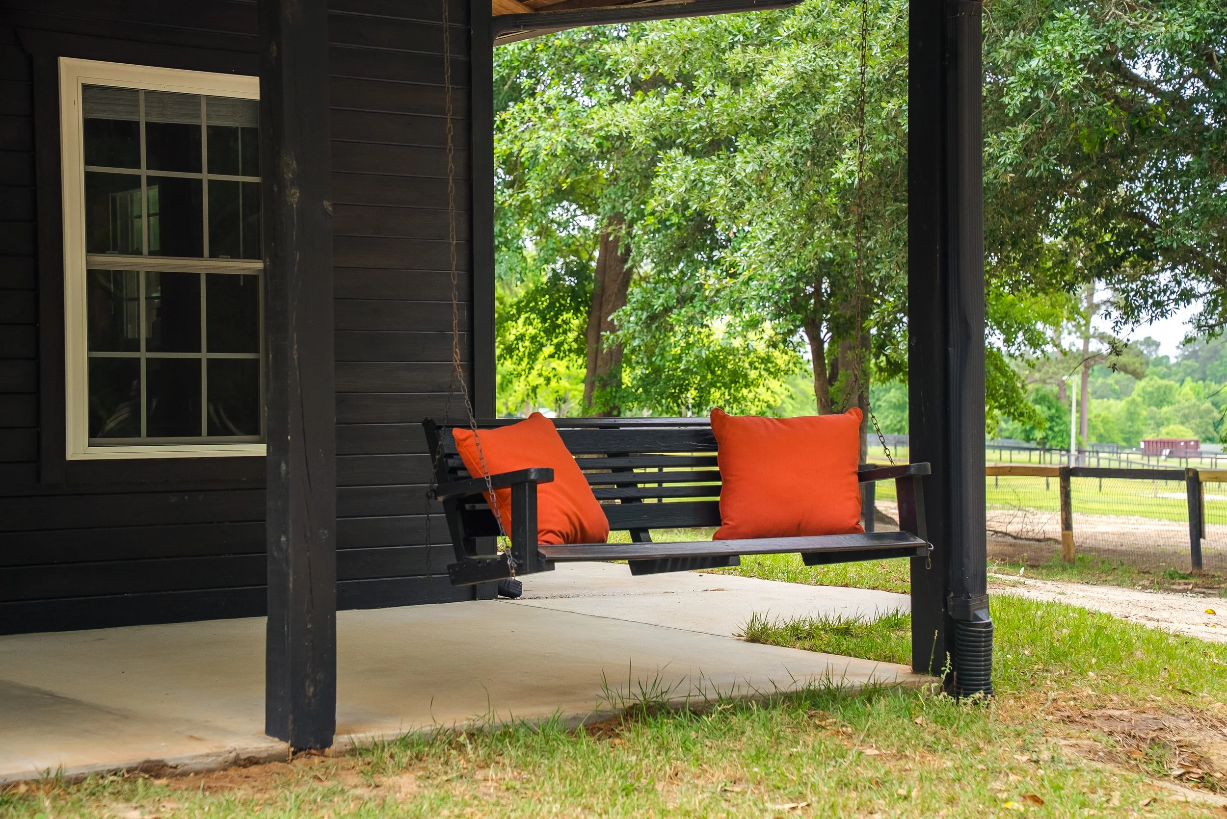 Relax and unwind on the private, quiet porch swing.