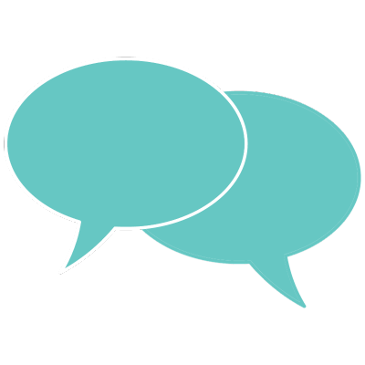 Two conversation bubbles icon