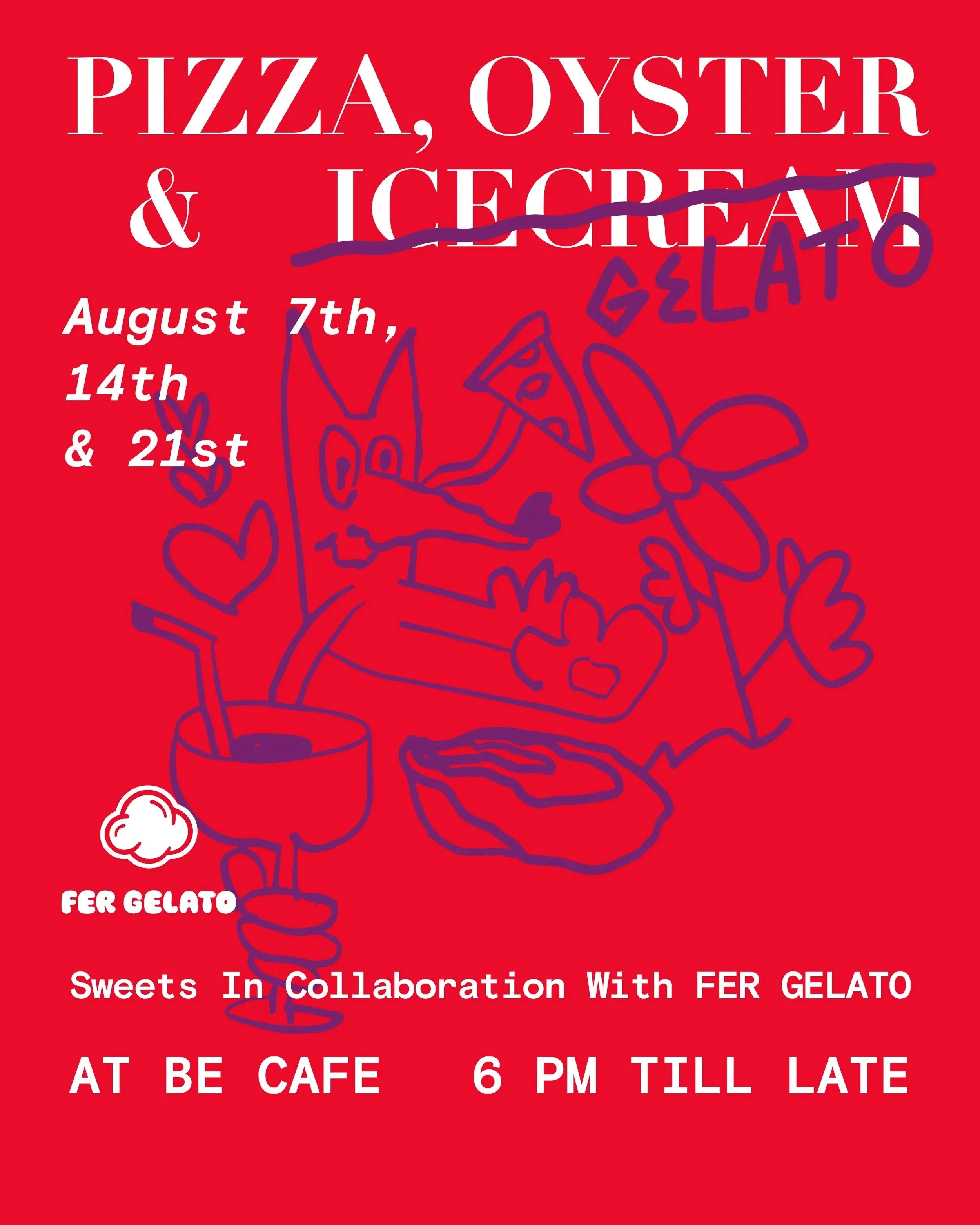 Pizza&amp;Oyster,and Gelato!