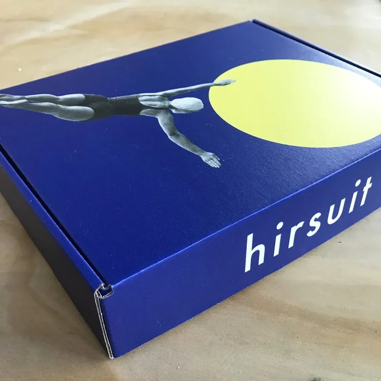 Creative direction + packaging design for Hirsuit.