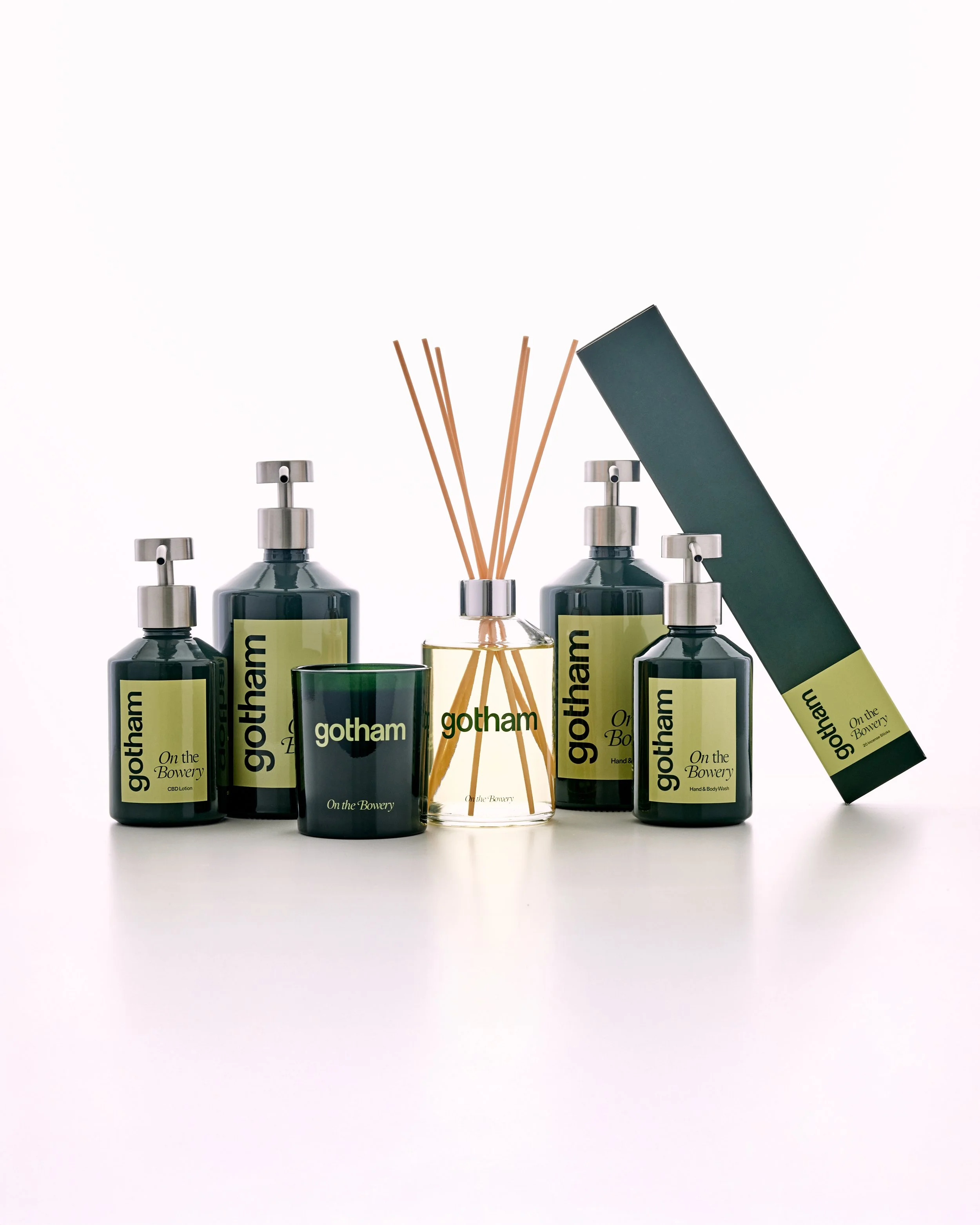 Creative Direction, product development, raw materials sourcing and supply chain for Gotham.