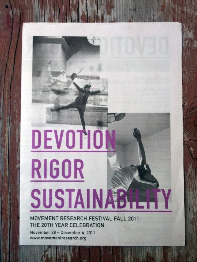 Publication design for Movement Research.