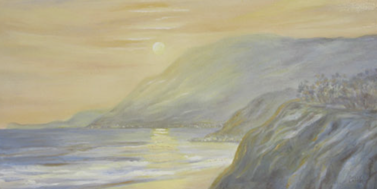 Soft Sunset From Adelaide Dr.
12 x 24 inches,
Oil on canvas,
$1200