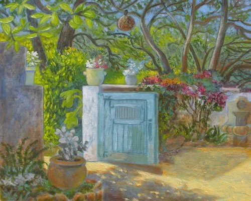 Morning Sun in Courtyard,
8 x 10 inches,
Oil on board,
$550 framed,
SOLD