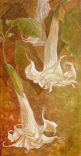 Brugmansia 1,
16 x 8 inches,
Oil on canvas,
$950 SOLD