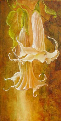 Brugmansia 2,
16 x 8 inches,
Oil on canvas,
$950 SOLD