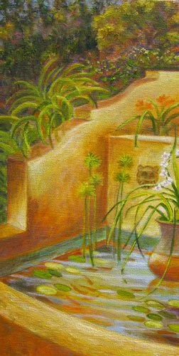 Lion Fountain,
12 x 6 inches,
Oil on canvas,
$550 framed