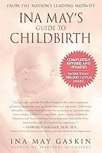 Book cover of "Ina May's Guide to Childbirth" by Ina May Gaskin, featuring a soft pink background with a silhouette of a baby.